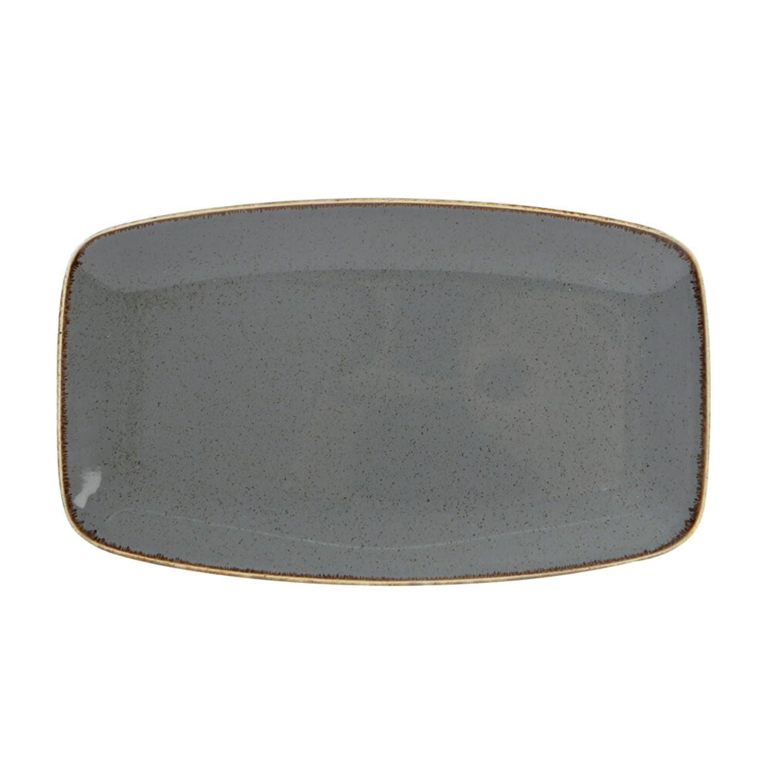 Porland Porselen Seasons Rectangular Platter - Dark Grey - 04ALM002444 - Jashanmal Home