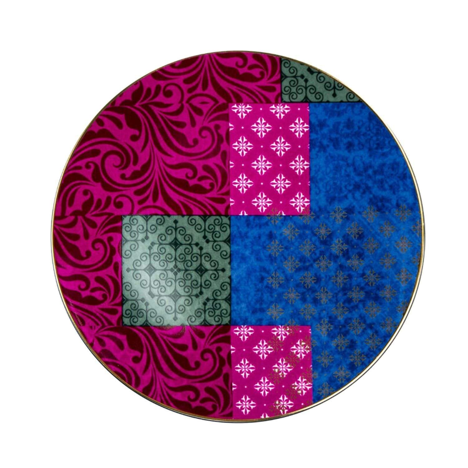 Porland Porselen Evoke Design 1 27 cm Flat Plate - Multicolour - 04ALM002720 - Jashanmal Home
