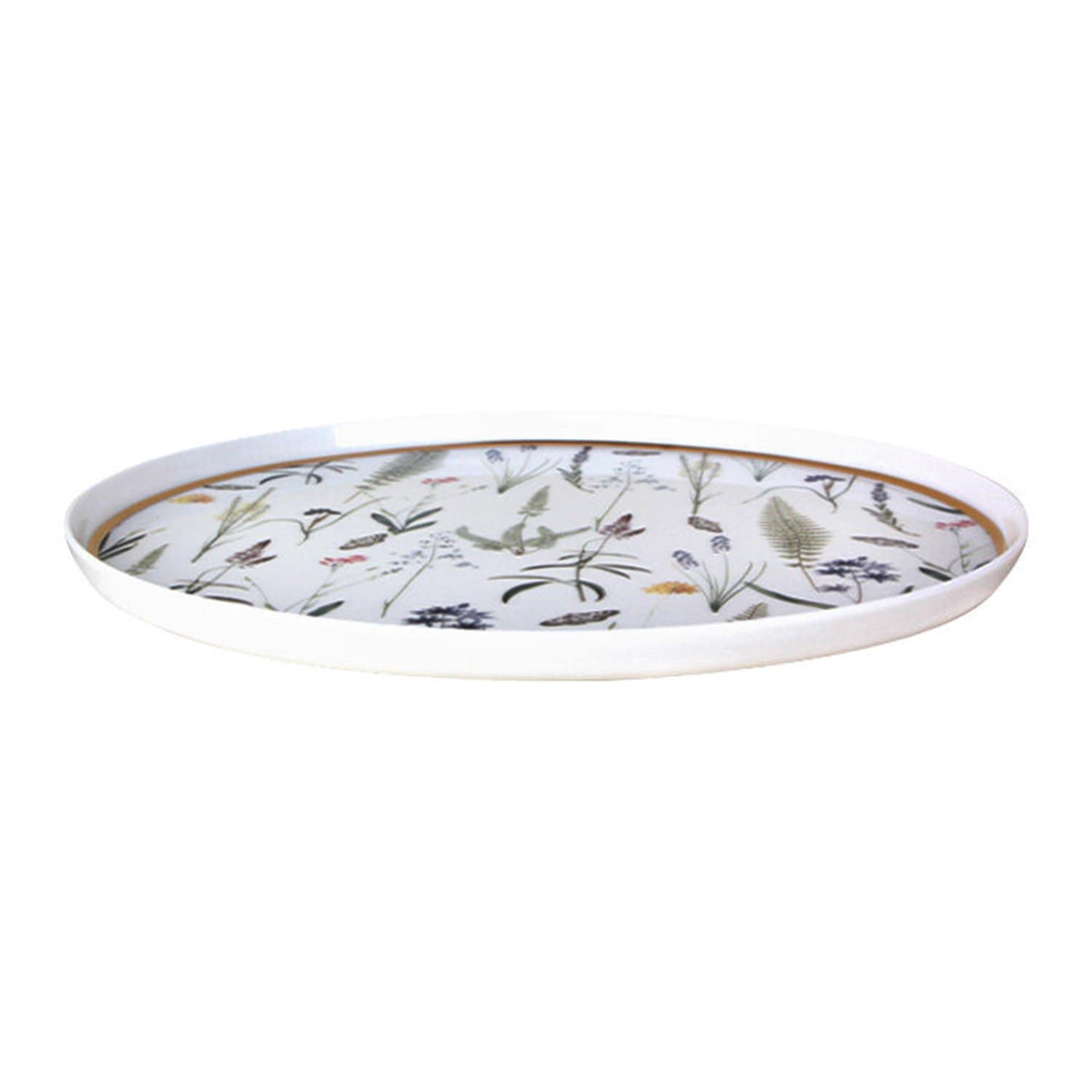 Porland Porselen Botanical Flat Plate - 27 cm - 04ALM005048 - Jashanmal Home
