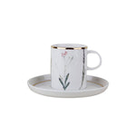 Porland Porselen Botanical Tea Cup and Saucer Set - 200 cc. - 04ALM005073 - Jashanmal Home
