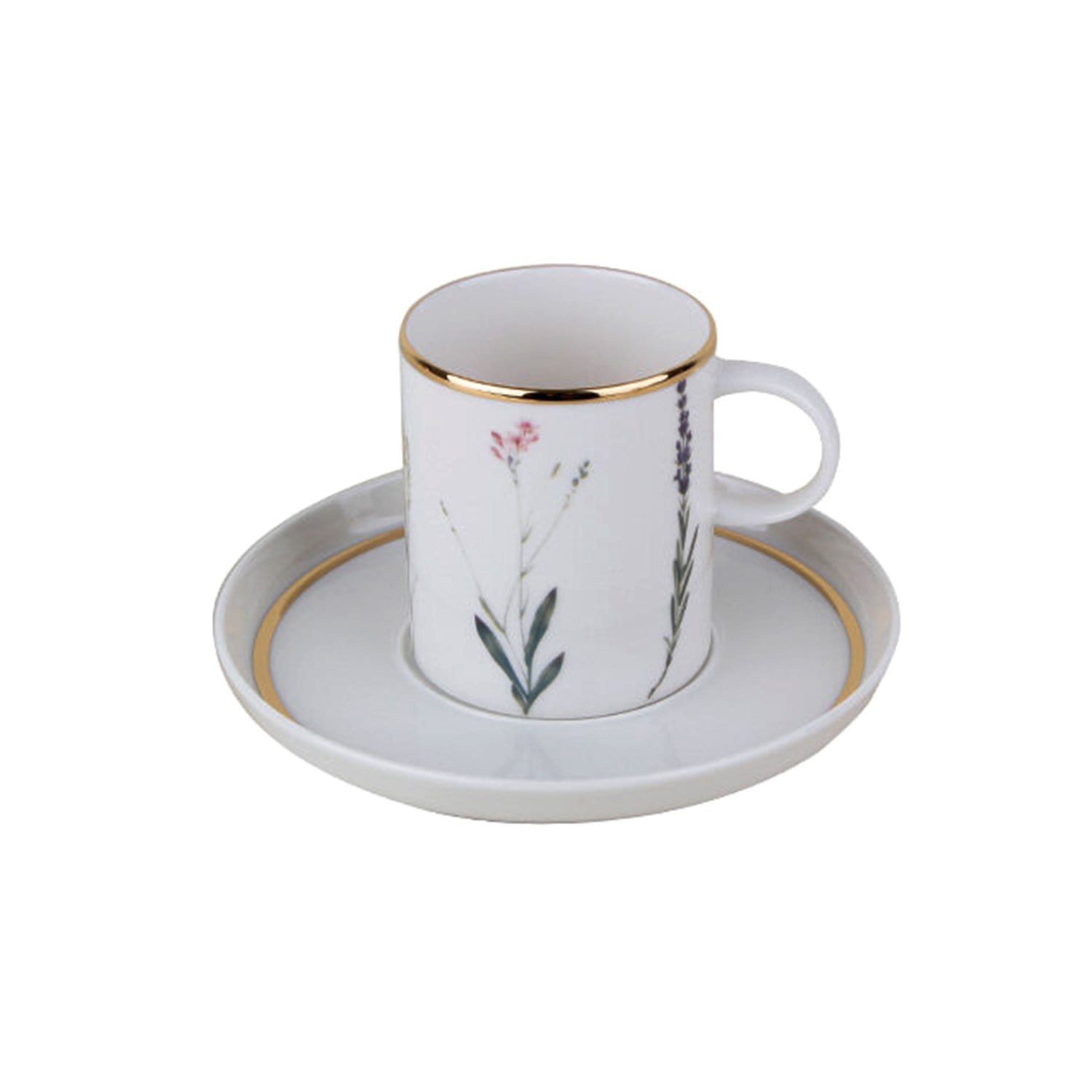 Porland Porselen Botanical Tea Cup and Saucer Set - 200 cc. - 04ALM005073 - Jashanmal Home