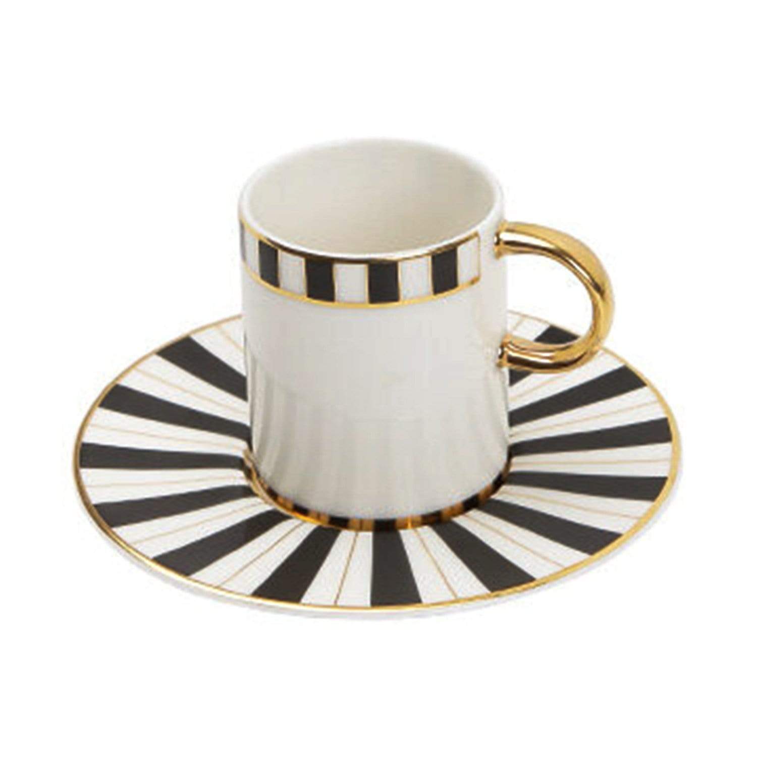 Porland Porselen Palms Coffee Cup and Saucer Set - 85 cc. - 04ALM005395 - Jashanmal Home