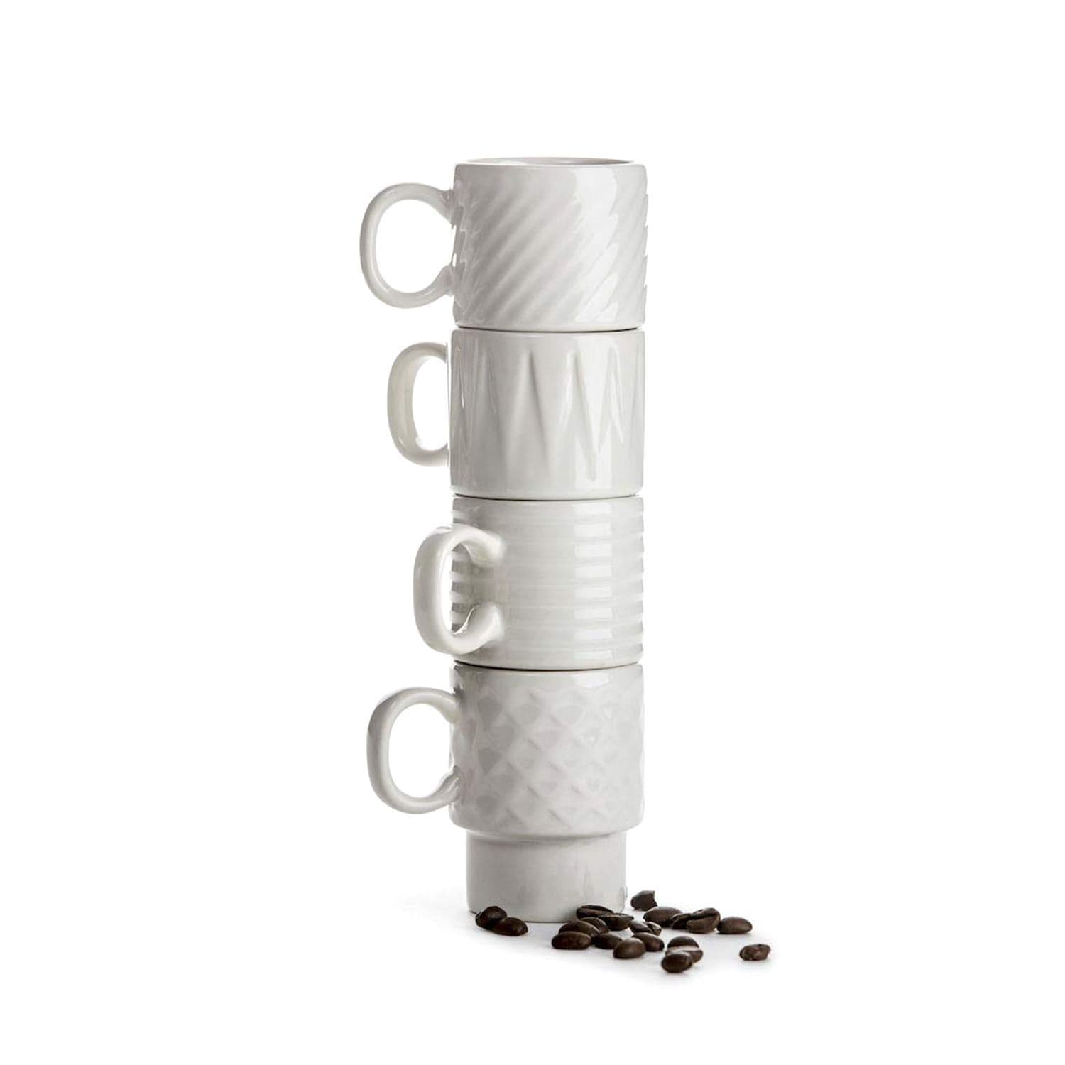 Sagaform القهوة والمزيد من مجموعة القدح من 4 - أبيض، 100 مل - SA5017880 - Jashanmal الرئيسية