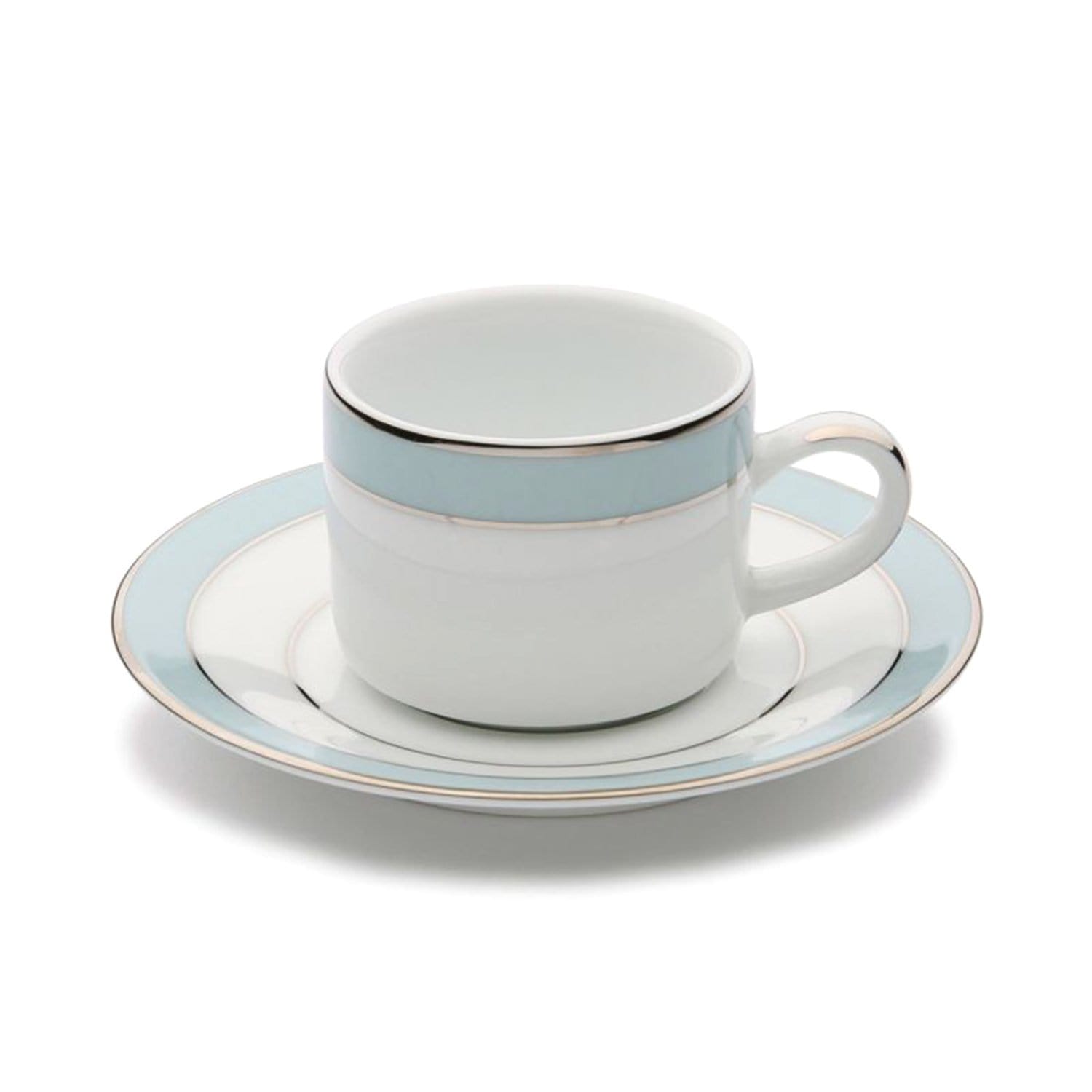 Dankotuwa Bella Coffee Cup and Saucer - White and Blue - BELLAB-92/93 - Jashanmal Home