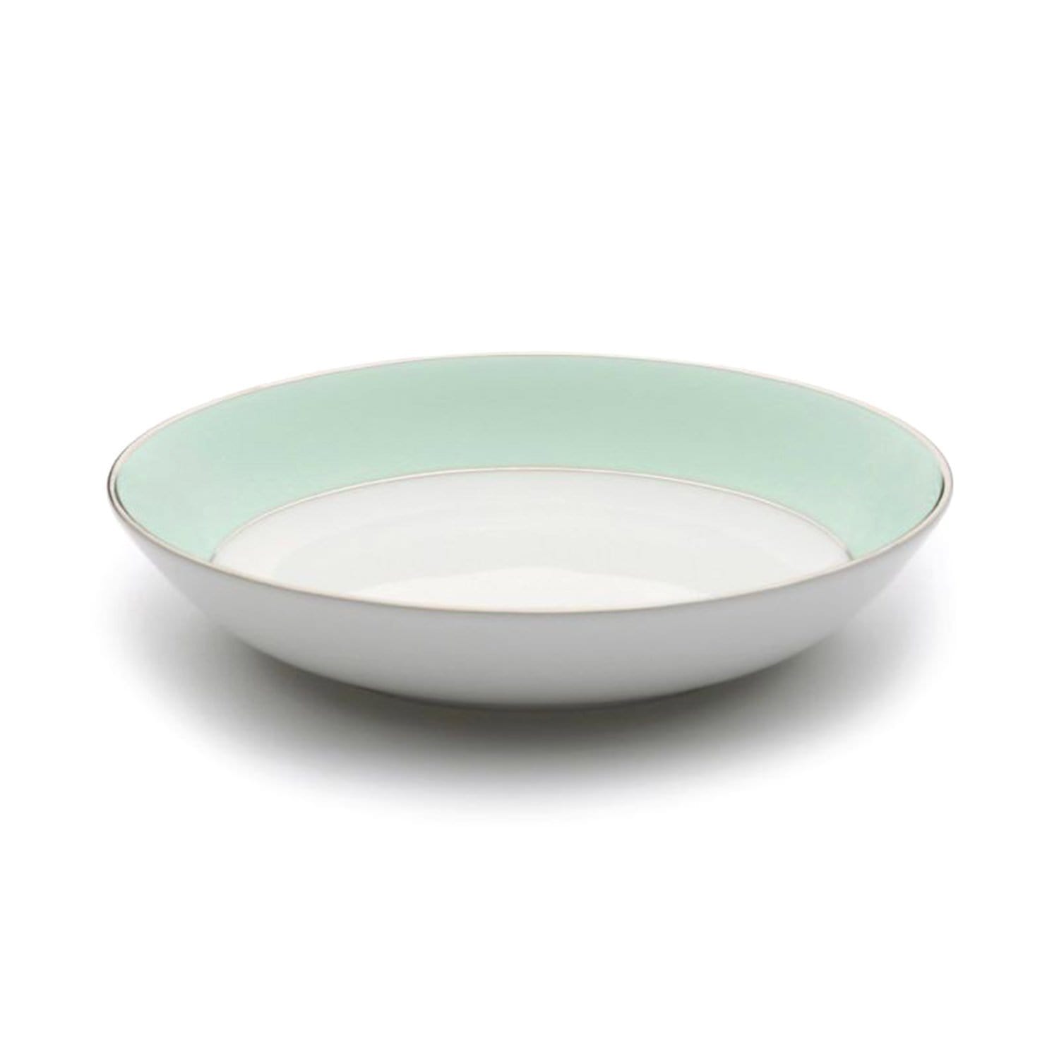 Dankotuwa Meldy Cereal Bowl - White and Green, 360 g - MELDYG-0507 - Jashanmal Home