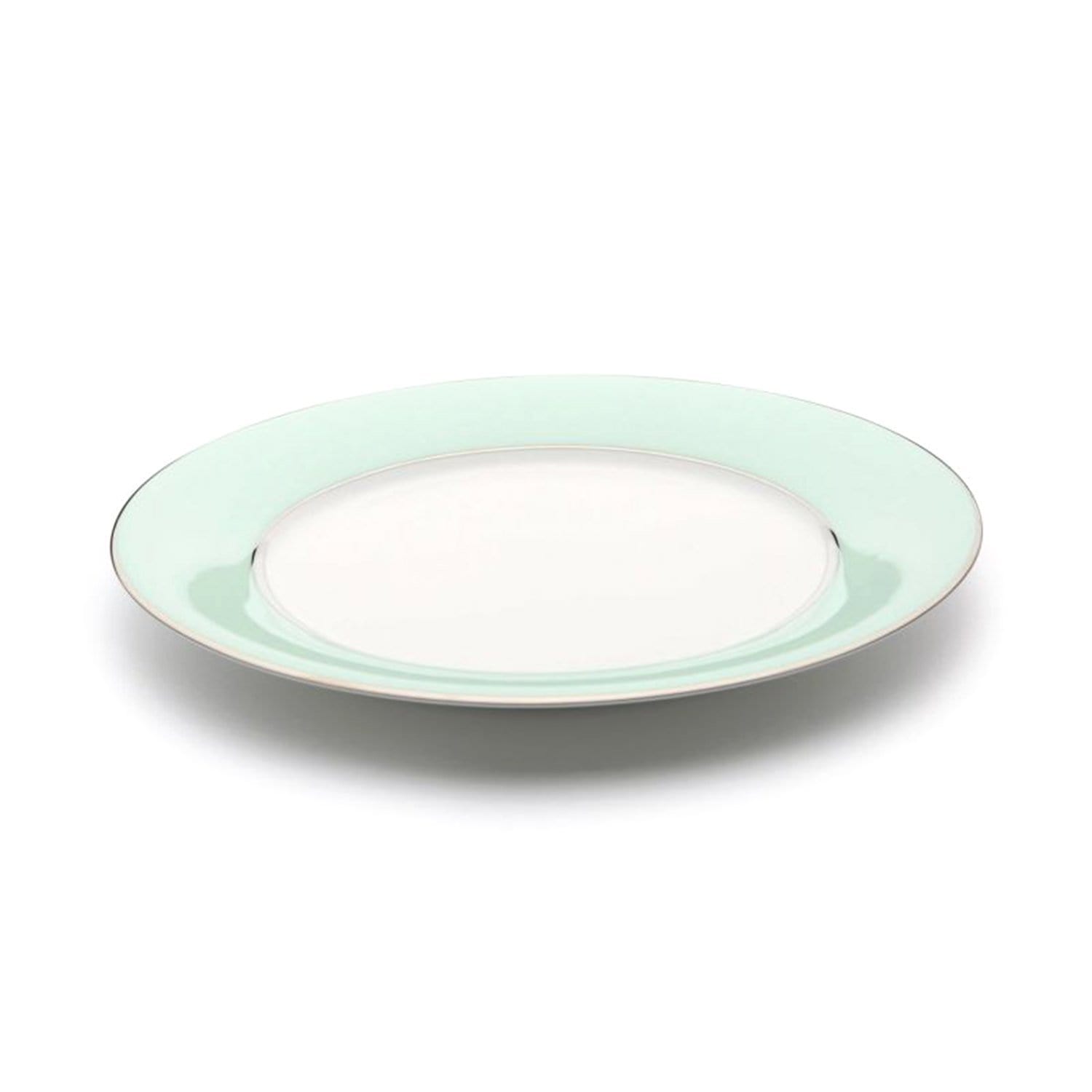 Dankotuwa Meldy Dinner Plate - White and Green, 690 g - MELDYG-0520 - Jashanmal Home