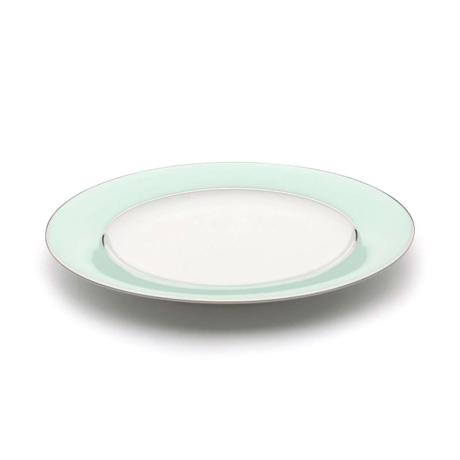 Dankotuwa Meldy Green Salad Plate - White and Green - MELDYG-0511 - Jashanmal Home