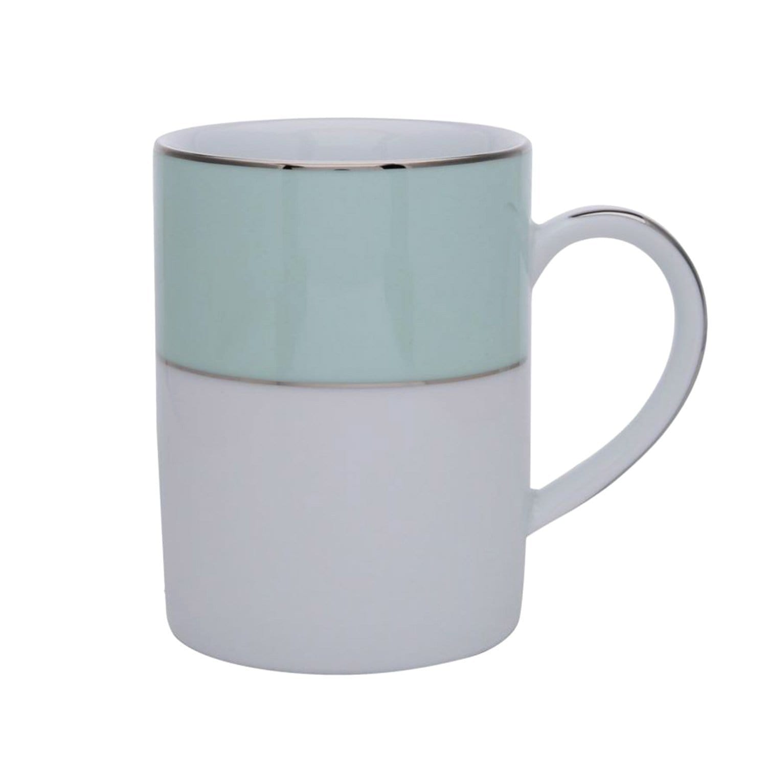 Dankotuwa Meldy Tea Mug - White and Light Green - MELDYG-0688 - Jashanmal Home