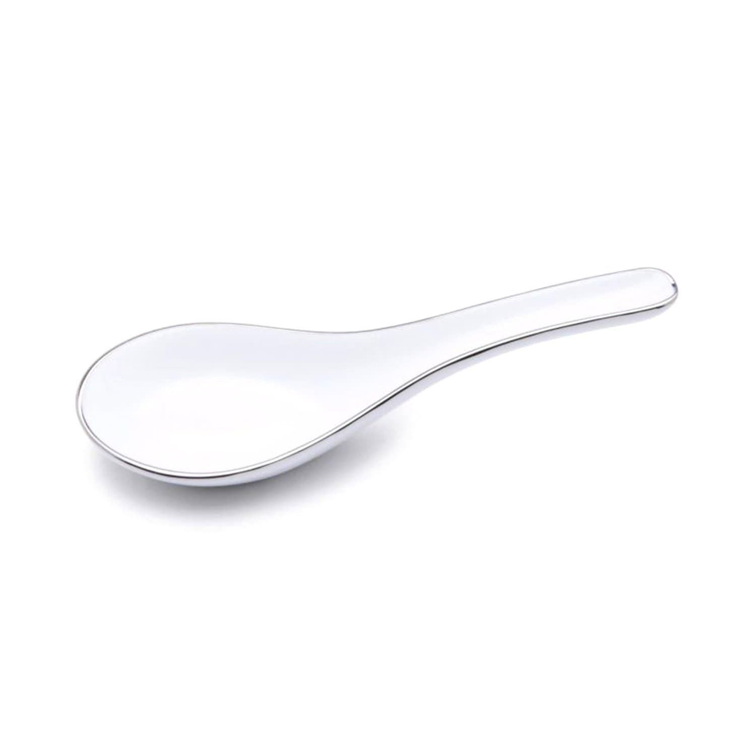 Dankotuwa Meldy Green Soup Spoon - White, 14 Cm - MELDYG-0221 - Jashanmal Home