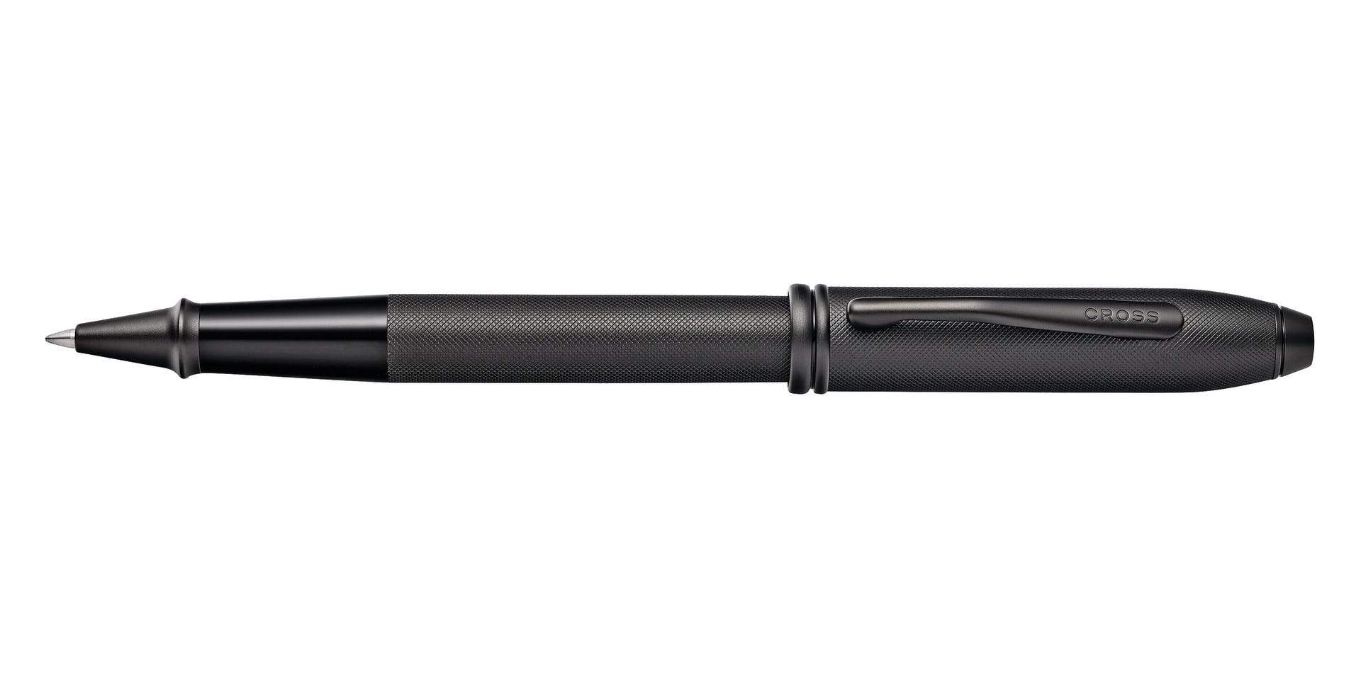 Cross Townsend Black Micro Knurl with matt PVD appnts Rolling Ball Pen -  AT0045-62