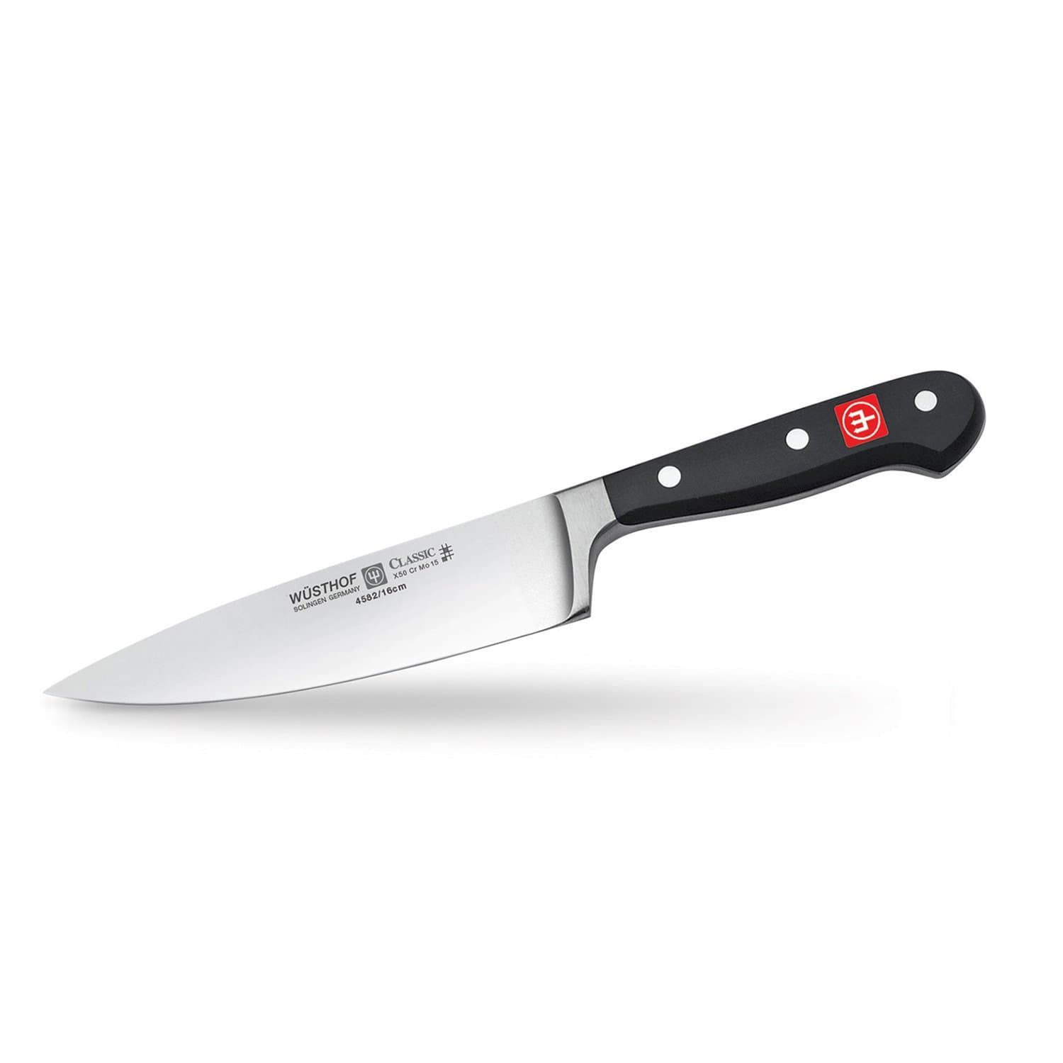 Wusthof Classic Cooks Knife - Black and Silver, 6 inch - 979779 - Jashanmal Home