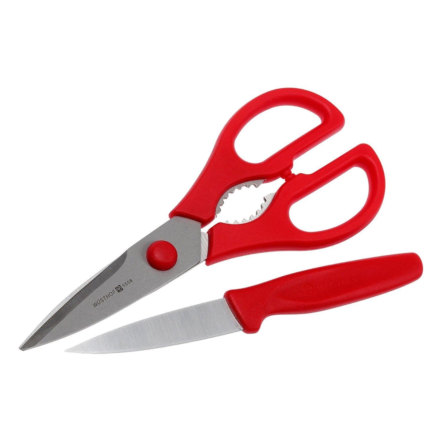 Wusthof Classic 2 Piece Knife and Scissor Kitchen Set - Red - 9354R - Jashanmal Home