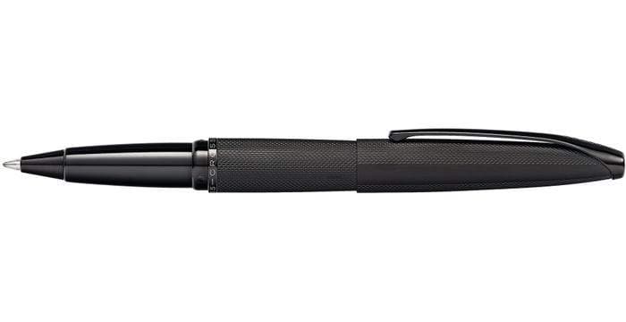 Cross ATX Brushed Black Rollerball Pen With Etched Diamond Pattern - 885-41